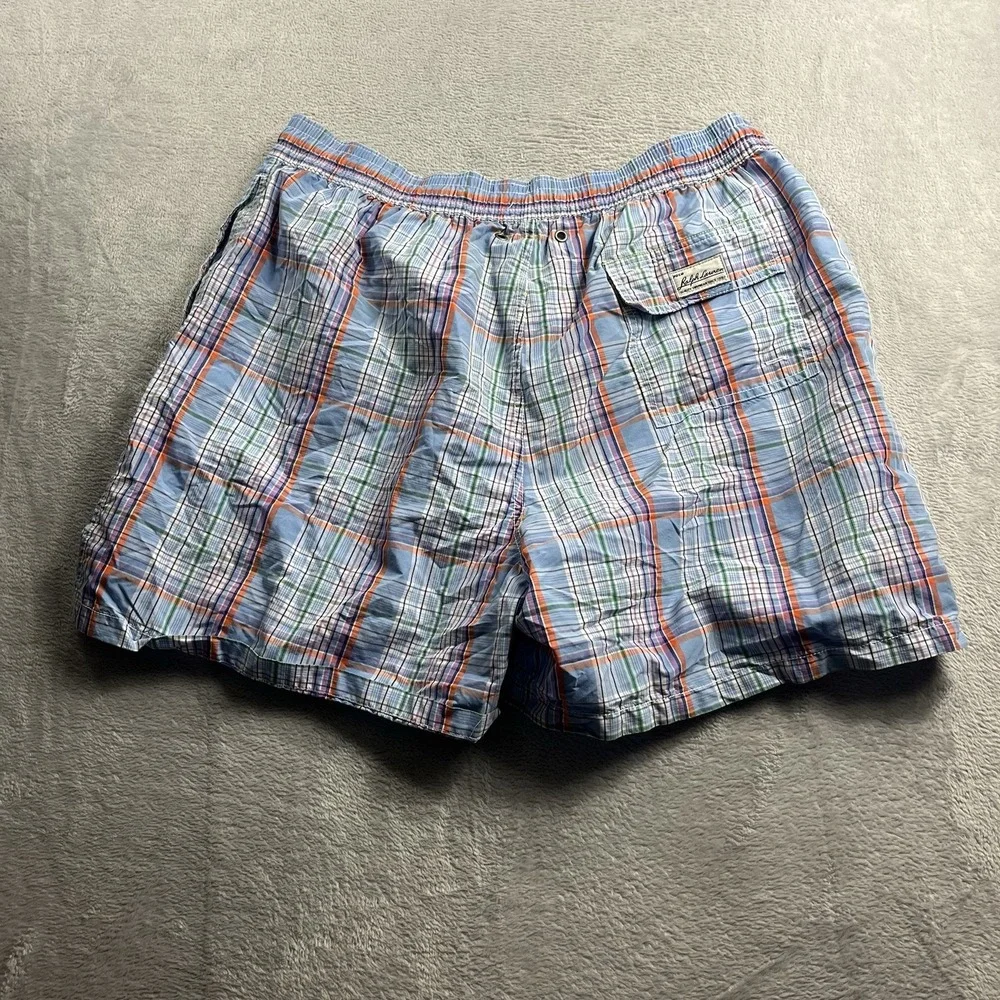 Polo‎ Ralph Lauren Board Shorts Men's 2XL Multicolor Plaid Swim Trunks